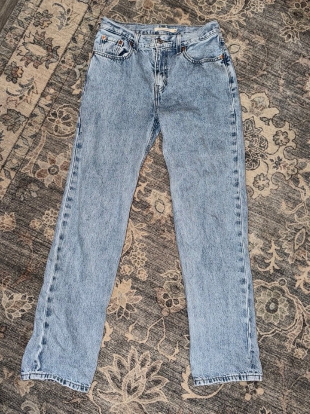 Levi’s Low Pro Straight Leg Jeans Light Acid Wash Size 26 Inseam 31”